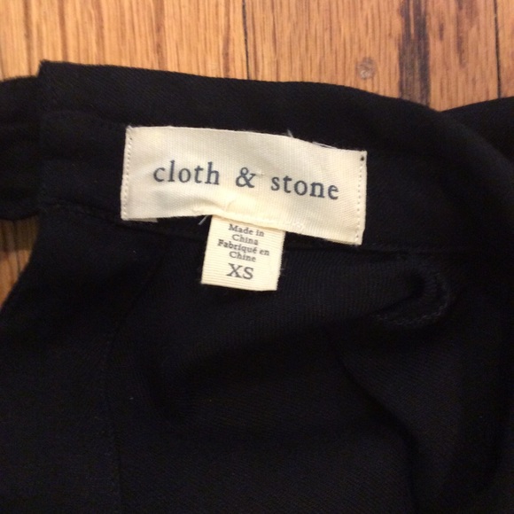 Cloth & Stone Anthropologie Blouse Top Black XS - Picture 6 of 7